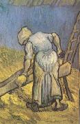 Vincent Van Gogh Peasant Woman Cutting Straw (nn04) china oil painting reproduction